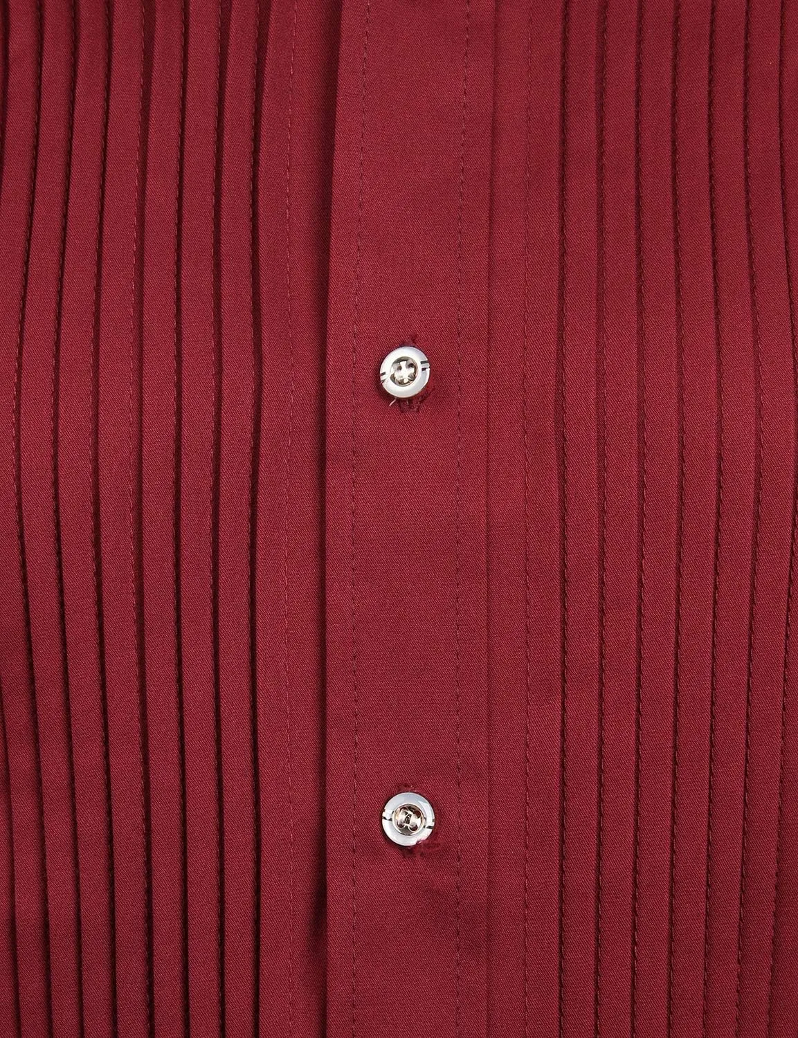 ZEROYAA Mens Slim Fit Long Sleeve Tuxedo Dress Shirts/Prom Performing Shirts