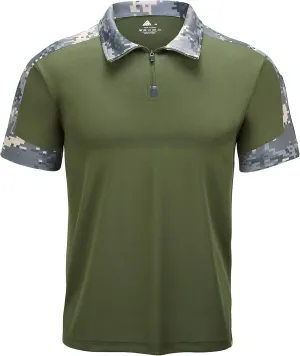 ZITY 2 Pack Mens Polo Shirts Short Sleeve Tactical Military Outdoor Sports Shirts